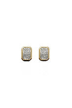 Emerald Cut Stud Diamond Earrings