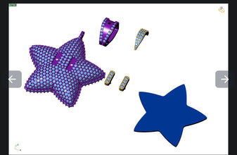 Gold & Diamond Bubble Star