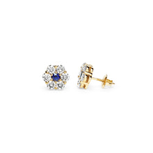 Sapphire Cluster Earrings