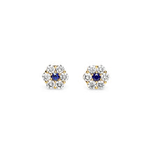 Sapphire Cluster Earrings