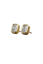 Emerald Cut Stud Diamond Earrings