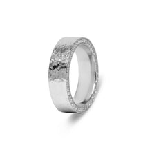 Hammered Finish Diamond Band