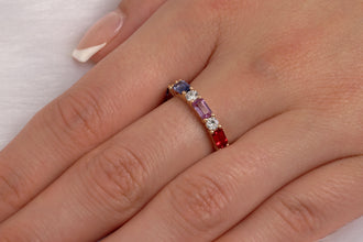 Sapphire & Diamond Eternity Band*