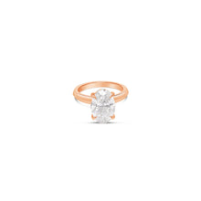 Oval Cut Engagement Ring With Knife-Edge Shank