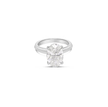 Oval Cut Engagement Ring With Knife-Edge Shank