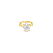 Oval Cut Engagement Ring With Knife-Edge Shank