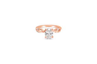 Oval Shaped Engagement Ring with Accent Gems