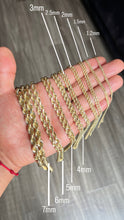 2MM DIAMOND CUT ROPE CHAIN